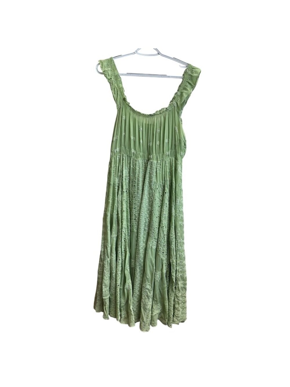 Johnny Was Siren Embroidered Festival Dress & Slip Size Large Boho Chic Peasant
